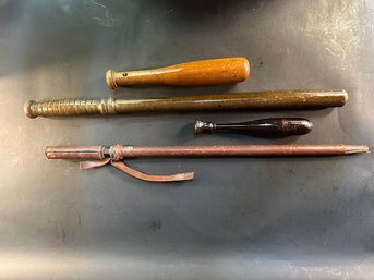 Wooden Billy Club W/ Bayonet