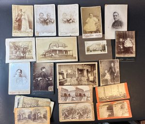 Interesting Antique Cabinet Cards & Stereo Views