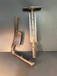 Two Unusual Antique Scrapers