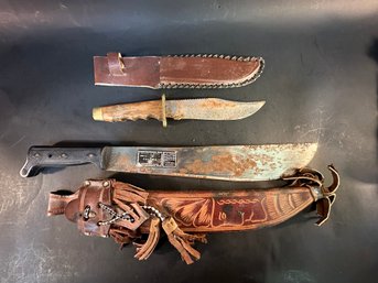 Leather Cased Knives