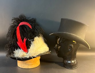 Elaborate Antique Ladies Hat W/ Top Hat