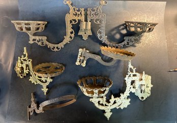 Antique Oil Lamp Brackets
