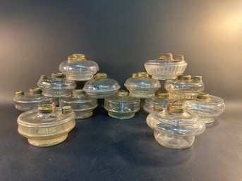 Antique Glass Oil Lamp Fonts
