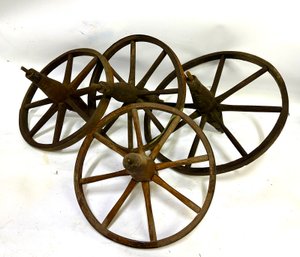 Group Of Antique Wheels