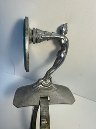 Antique Wheel Mount Figural Mirror