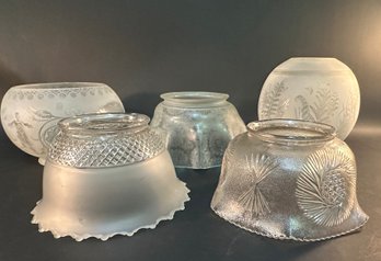 Antique Etched Glass Shades