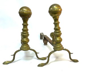 Antique Pair Of Federal Andirons