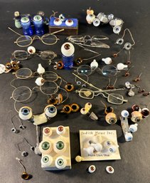 Vintage Glasses And Doll Eyeballs