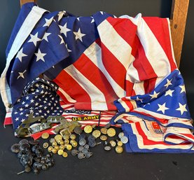 Group Of Military Buttons Etc.