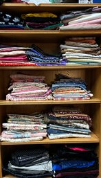 Large Selection Of Fabrics Cottons, Silks, Velvets Etc