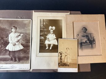 Antique Photos Children W/ Dolls
