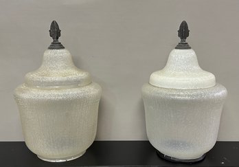 Very Large Vintage Glass Street Lamp Shades