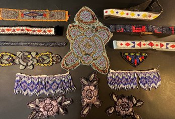 Antique Bead Work Head Bands Etc. Some Native Indian