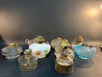 Variety Of Antique Oil Lamps