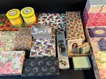 A Selection Of Floral Vintage And Antique Boxes