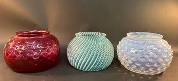 Antique Victorian Art Glass Shades