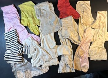 Selection Of Antique Silk  & Cotton Stockings