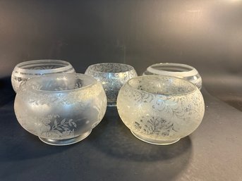 Antique Etched Glass Shades