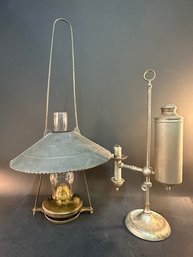 Two Antique Fluid Lamps