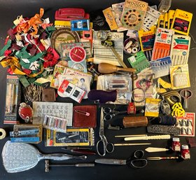 A Large Group Of Practical Sewing Items
