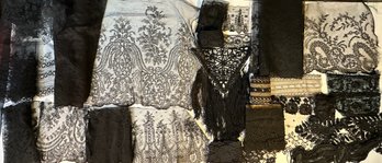 Fine Quality Vintage & Antique Black Lace