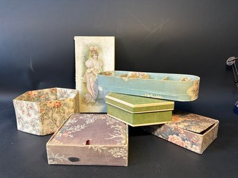 Vintage Sewing And Dresser Boxes