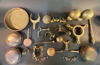 Group Of Brass Balls, Holders, Covers & Accessories