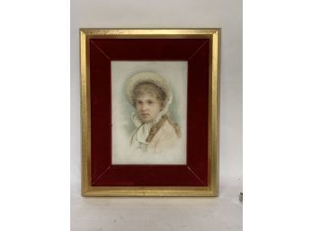 Painting Of A Woman On Porcelain