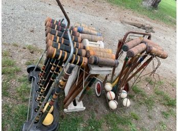 Three  Vintage Croquet Games