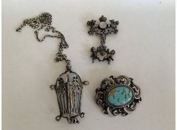 Peruzzi Pin W/ Other Sterling