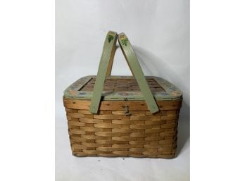 Hand Painted Vintage Basket