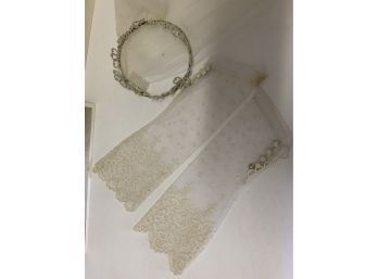 Hand Made Wedding Tiara With Lace Gloves And Bachrach Photos