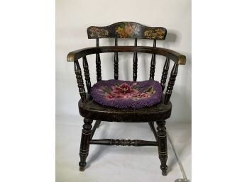 Antique Paint Decorated Childs, Potty Chair