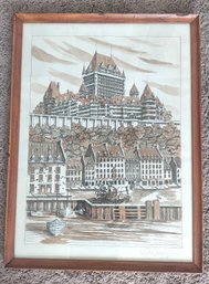 Signed Watercolor Art Des Champs
