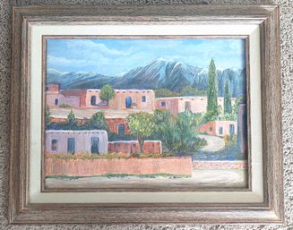 Signed Santa Fe Town Art