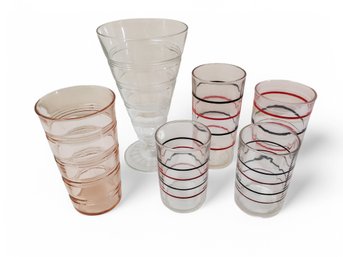 Various Depression Era Glass Ware Pieces