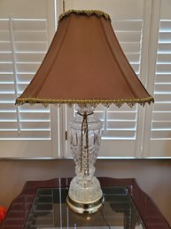 Dale Tiffany Lampshade On Heavy Glass Lamp