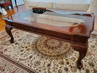 Cherry Glass Inlay Coffee Table
