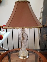 Dale Tiffany Lampshade On Heavy Glass Lamp #2