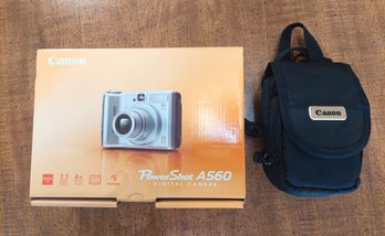 Canon PowerShot A560 Digital Camera And Carrying Case