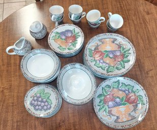 44pcs Sango Zoey Mosaic Fruit Design Service For 8