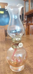 Vintage Hurricane Lamp Small Clear Made In Japan