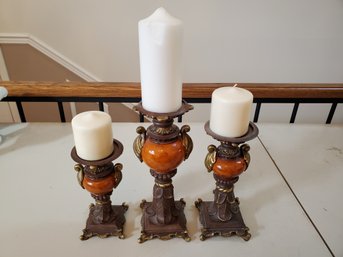 3 Decorative Candle Sticks