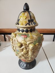 Hand Made Painted Jar