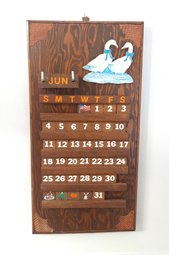 Folk Art Wood Calendar