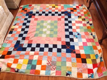 Polyester Accent Patchwork Quilt Blanket