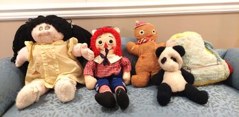 Cabbage Patch Soft Doll Raggedy Andy Knickerbocker Gingerbread Man Eden Shoe Toy