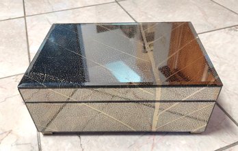 Mirrored Leaf Jewelry Box
