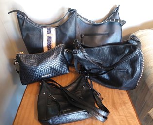 Lot Of Faux Leather Black Handbags Jessica Simpson, Liz Claiborne, Nautica, BCBGeneration