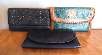 Cypress Stud Black Checkbook Clutch Blue Leather Wallet Diane Berkeley Green Wallet